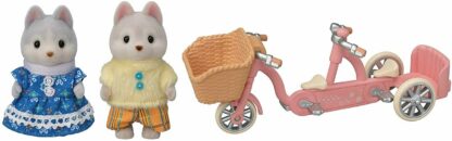 Epoch Calico Critters Sylvanian Families Husky Siblings Cycling Set DF-15 F/S - Image 3