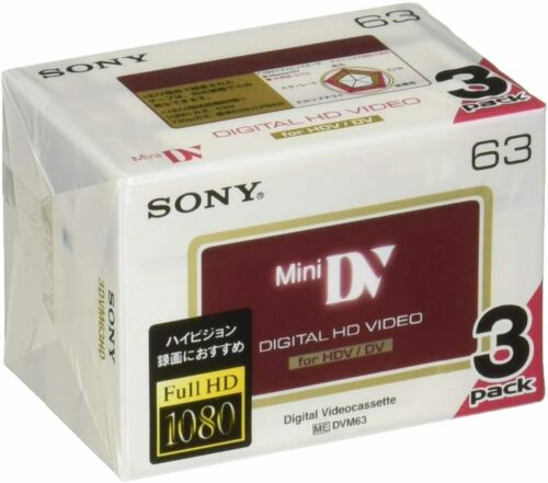 Genuine SONY 3DVM63HD Genuine Camcorder Tapes Sony Mini DV Minidv DVC Japan