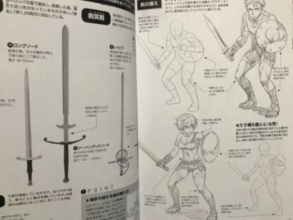 How to Draw Manga Anime Character with Weapons Technique Japan Art Book New - Image 3