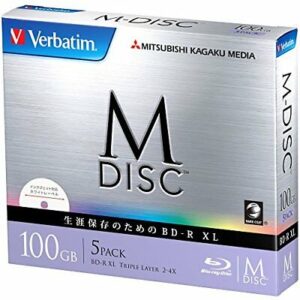 Mitsubishi Verbatim Bluray M-Disc BD-R XL 100GB 4x Speed 5Pack from Japan*
