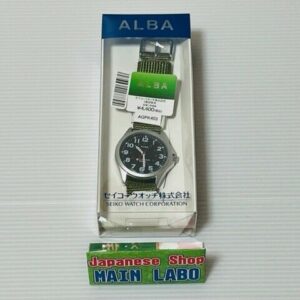 Seiko Watch ALBA AQPK403 Quartz Hour and Minute Hand Lumi Men’s Sports Green New