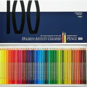 Holbein Artists Colored Pencil 100 Pieces Set full color with Paper Box Japan