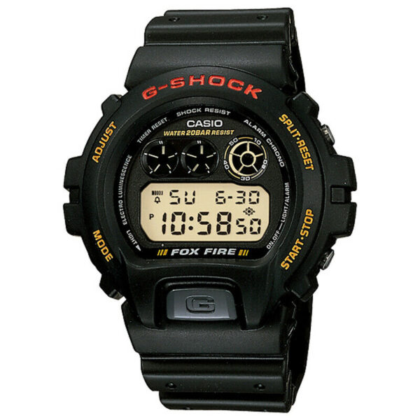 CASIO G-SHOCK DW-6900B-9 STANDARD FOX FIRE Black Chrono Digital Men Wrist Watch