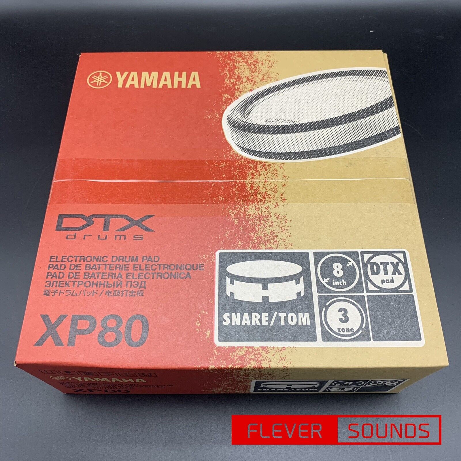 Yamaha XP80 Snare Tom DTX Pad 8 inch 3-Zone Electronic Drum Pad Textured TCS 1