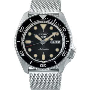 Seiko5 Sports SBSA017: Mechanical SKX Suits Watch with Metal Band