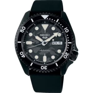 “Seiko 5 Sports SBSA175: Yuto Horigome Limited Model Mechanical Watch with Silicone Band”