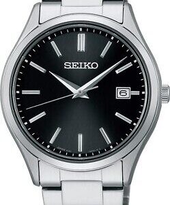SEIKO Selection SBPX147 Black solar 3 hands calendar Men’s Watch New in Box Japa
