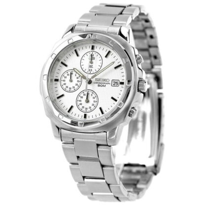 Until 10am on the 21st Seiko overseas model reverse import quartz SND187P1 chronograph white reverse import overseas Seiko brand stylish waterproof gift for men practical