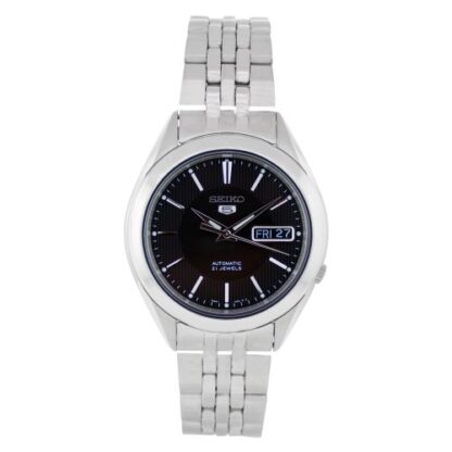 SEIKO5 Men's Automatic Watch Black Dial Stainless Steel Belt SNKL23K1