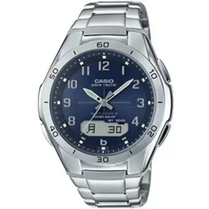 Casio Wave Ceptor WVA-M640D-2A2JF Men's Watch Solar Radio Stainless Blue Japan