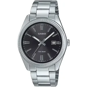 Casio MTP-1302D-1A1JF Men's Watch Black Dial Stainless Steel Japan Domestic Mode