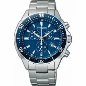 Citizen VO10-6772F Eco-Drive Chronograph Diver-Style Stainless Solar Blue Dial