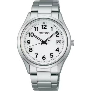SEIKO Selection SBPX153 White Solar Sapphire Men's Watch New in Box