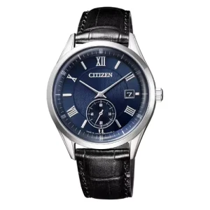 Citizen BV1120-15L Men's Watch Blue Dial Eco-Drive Leather Strap Silver Case New
