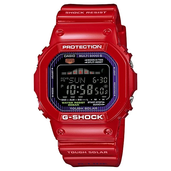 CASIO G-SHOCK GWX-5600C-4JF Solar Radio Tide Graph Surf Watch Red JDM