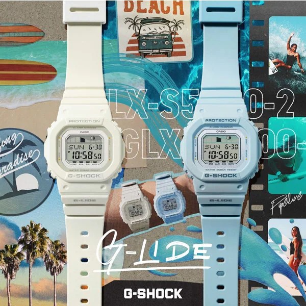 Casio G-Shock GLX-S5600-2JF G-LIDE Blue Digital Sports Watch Solar Tide - Image 4