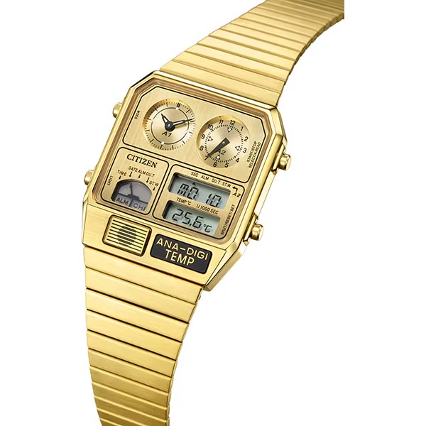 CITIZEN JG2103-56P Metallic ANA-DIGI TEMP Gold Analog Digital Vintage Men Watch - Image 5