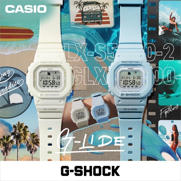 Casio G-Shock GLX-S5600-2JF G-LIDE Blue Digital Sports Watch Solar Tide - Image 6