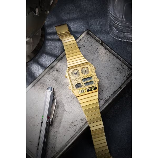 CITIZEN JG2103-56P Metallic ANA-DIGI TEMP Gold Analog Digital Vintage Men Watch - Image 4