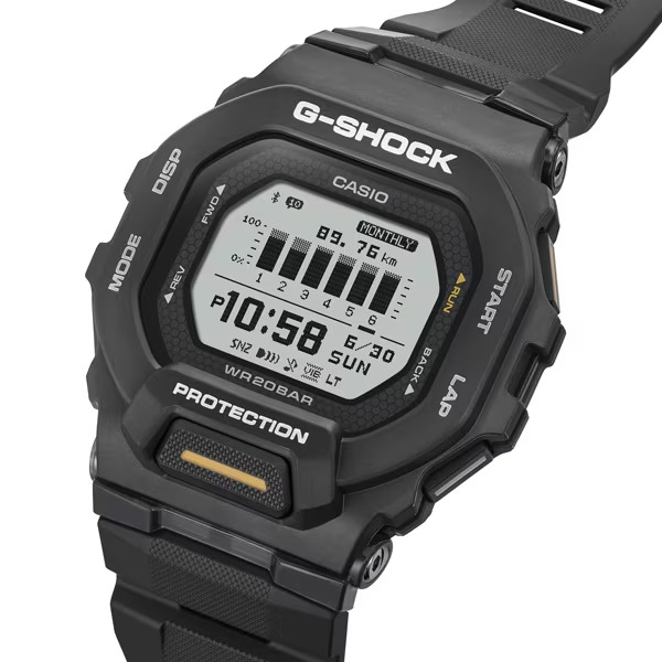 Casio G-Shock Fitness Smartwatch Bluetooth Step Counter 200M Water Resistant GBD-200-1A1JF - Image 3