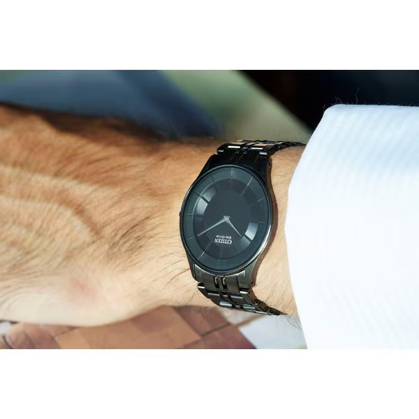 CITIZEN AR3017-58E Eco-Drive Men's Watch Black Dial Ultra-Thin JDM Model - Image 4