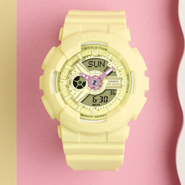 Casio Baby-G BA-110AH-9AJF Women's Analog Digital Yellow Resin Watch - Image 4