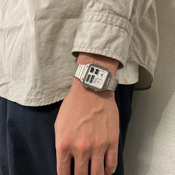 Citizen JG2120-65A Ana-Digi Temp Men's Watch Stainless Steel Silver Dial Multi-F - Image 6