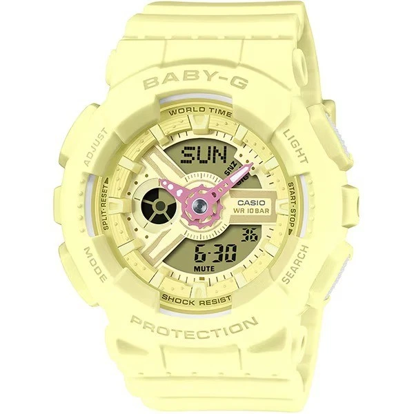 Casio Baby-G BA-110AH-9AJF Women's Analog Digital Yellow Resin Watch